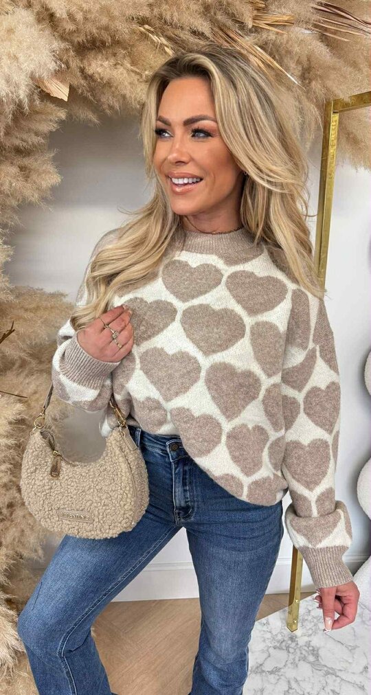 HEARTS SWEAT 726 TAUPE