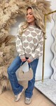 HEARTS SWEAT 726 TAUPE