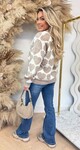 HEARTS SWEAT 726 TAUPE