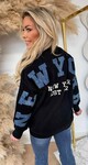 NY DENIM SWEAT 740 BLACK/DENIM
