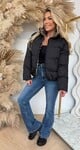 LEO PUFFER REVERSIBLE JACKET JS-955 BLACK/LEO