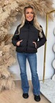 LEO PUFFER REVERSIBLE JACKET JS-955 BLACK/LEO