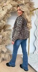 LEO PUFFER REVERSIBLE JACKET JS-955 BLACK/LEO