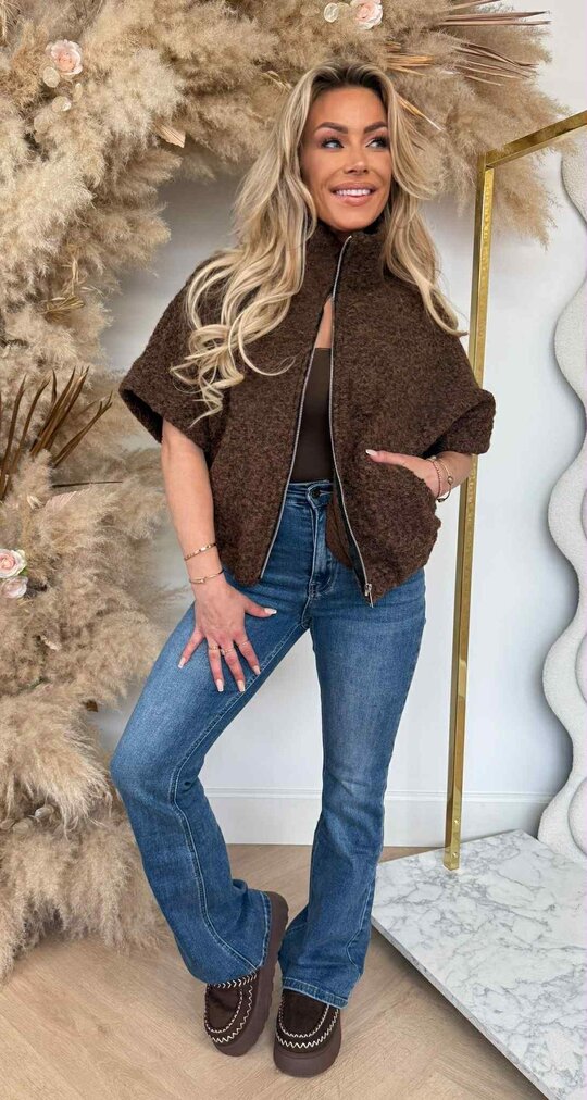 CALIFORNIA BOUCLE VESTJE CHOCO