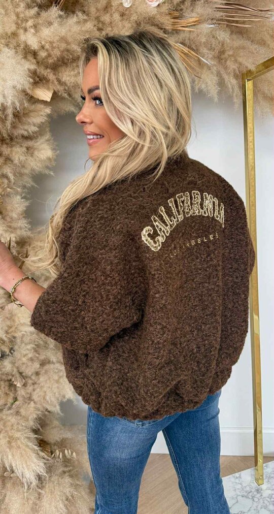 CALIFORNIA BOUCLE VESTJE CHOCO