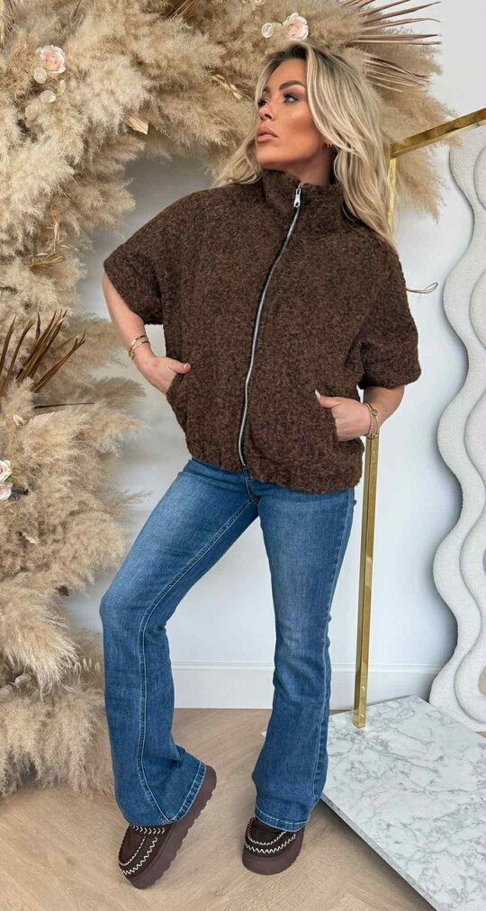 CALIFORNIA BOUCLE VESTJE CHOCO