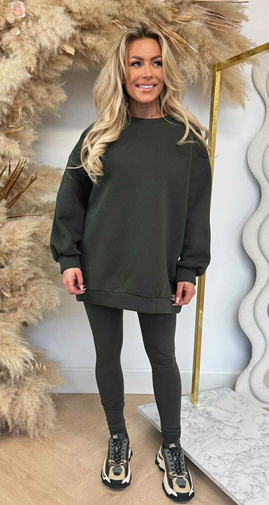 MYBEL FLEECE SET ARMYGREEN