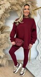 MYBEL FLEECE SET BORDEAUX
