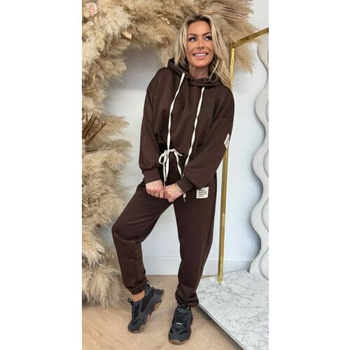 TEKST HOODIE SET CHOCO TEKST HOODIE SET CHOCO