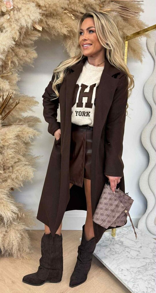 KARDASHIAN COAT CHOCO