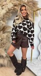 HEARTS SWEAT 726 CHOCO