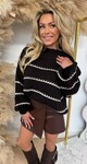 WILLY STRIPE SWEAT DARKCHOCO
