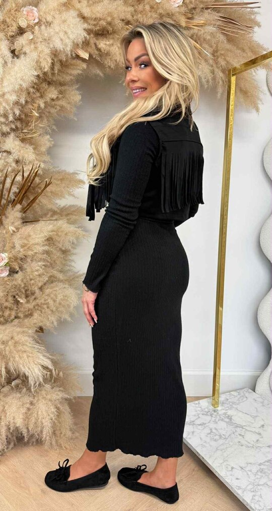 COWGIRL GILET + DRESS BLACK