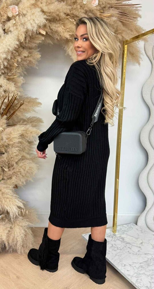 BESTSELLER RIB DRESS 5502 BLACK