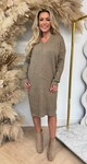 BESTSELLER RIB DRESS 5502 TAUPE