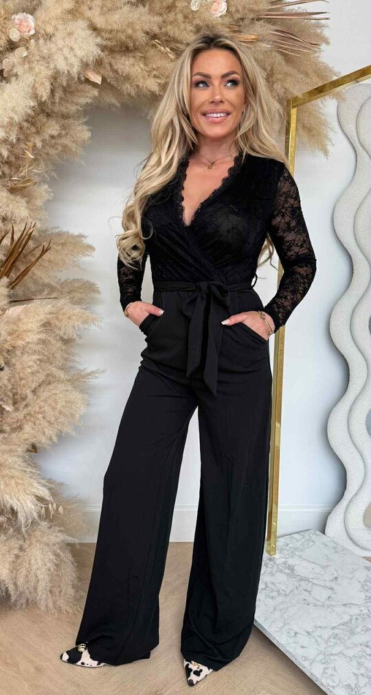 LACY JUMPSUIT 9771 BLACK