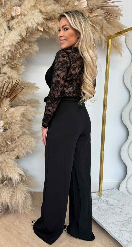 LACY JUMPSUIT 9771 BLACK