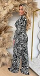 ZEBRA TRAVEL JUMPSUIT 8799 WHITE/BLACK