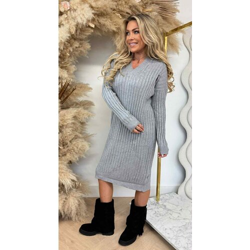 BESTSELLER RIB DRESS 5502 GREY BESTSELLER RIB DRESS 5502 GREY
