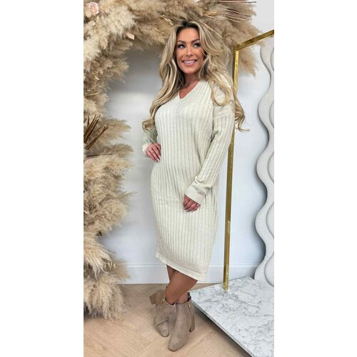 BESTSELLER RIB DRESS 5502 BEIGE BESTSELLER RIB DRESS 5502 BEIGE