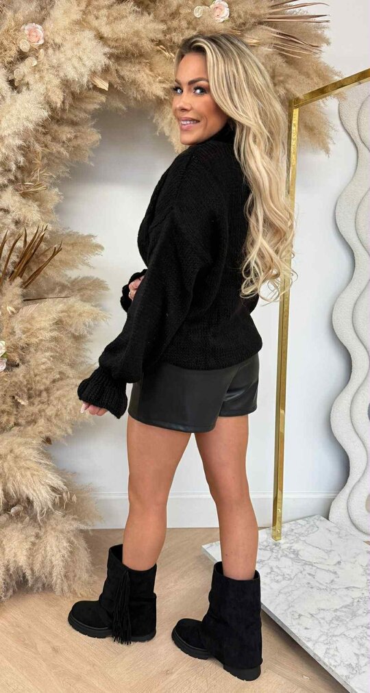 RUFFLE BASIC SWEAT BLACK *L*