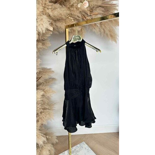 HALTER SHINE PLAYSUIT BLACK HALTER SHINE PLAYSUIT BLACK