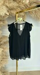 NEW RUFFLE TOP BLACK