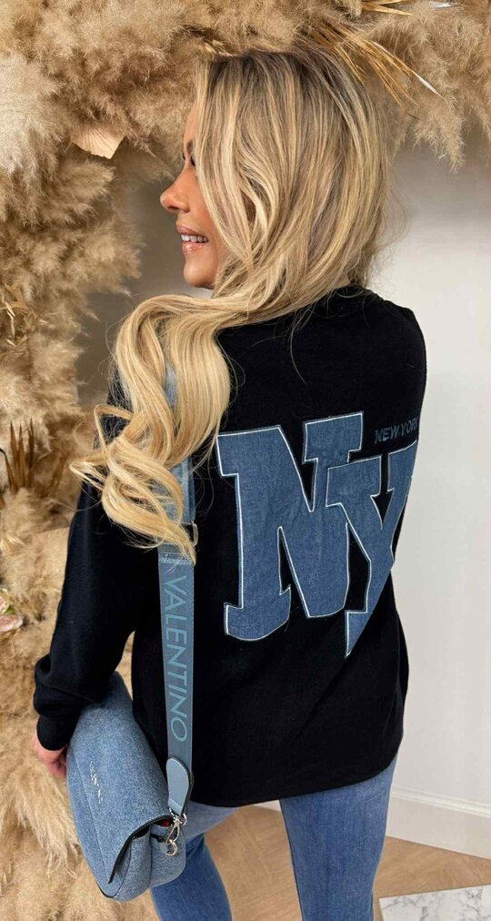 NEW YORK BACKPRINT SWEAT 10506 BLACK