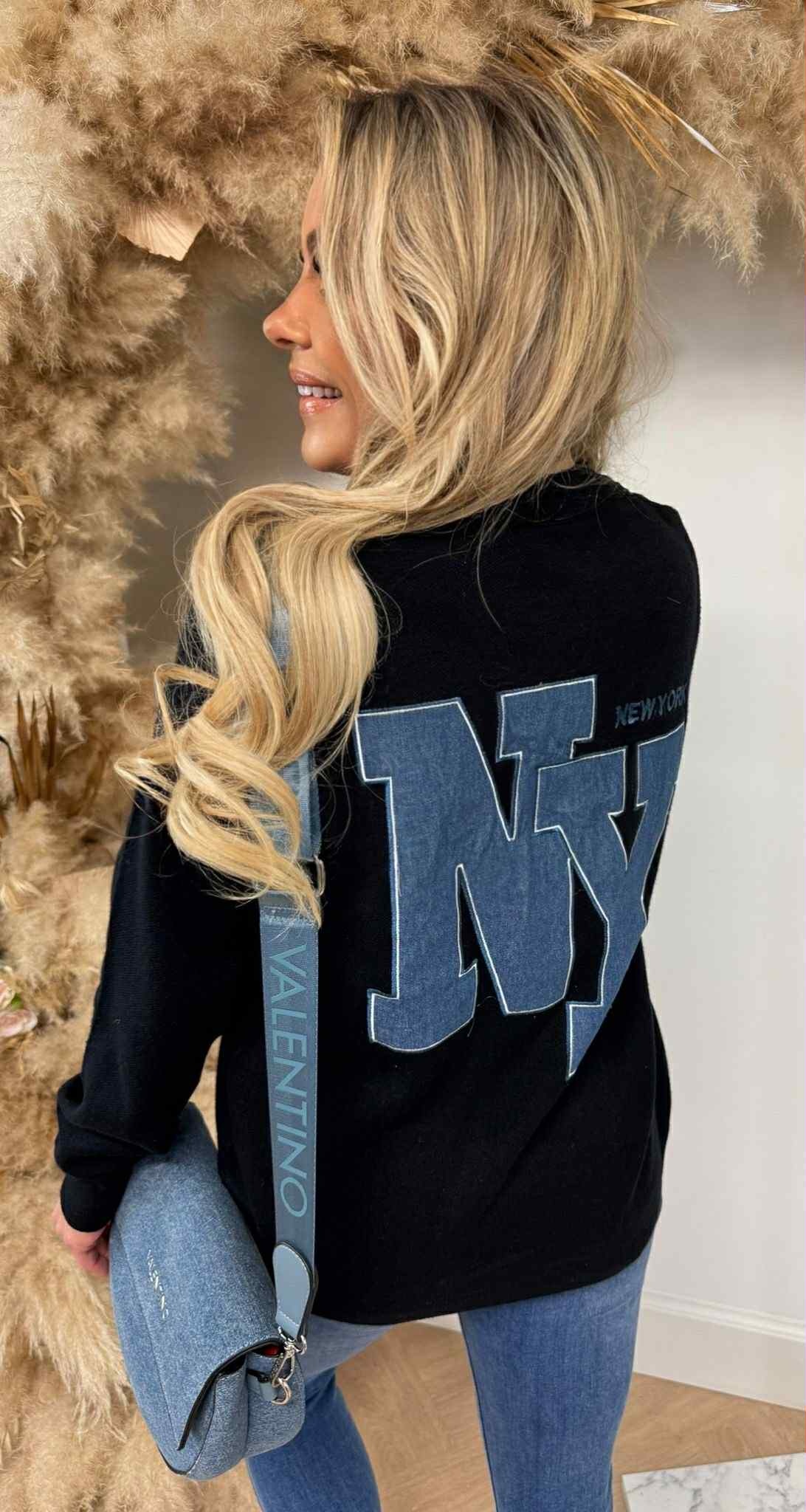 NEW YORK BACKPRINT SWEAT 10506 BLACK