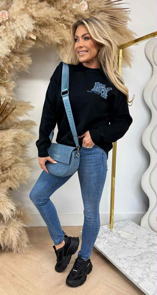 NEW YORK BACKPRINT SWEAT 10506 BLACK