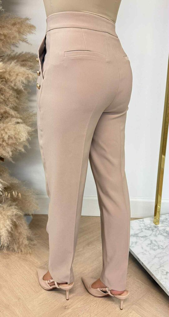BUTTON BELT PANTALON 933 BEIGE