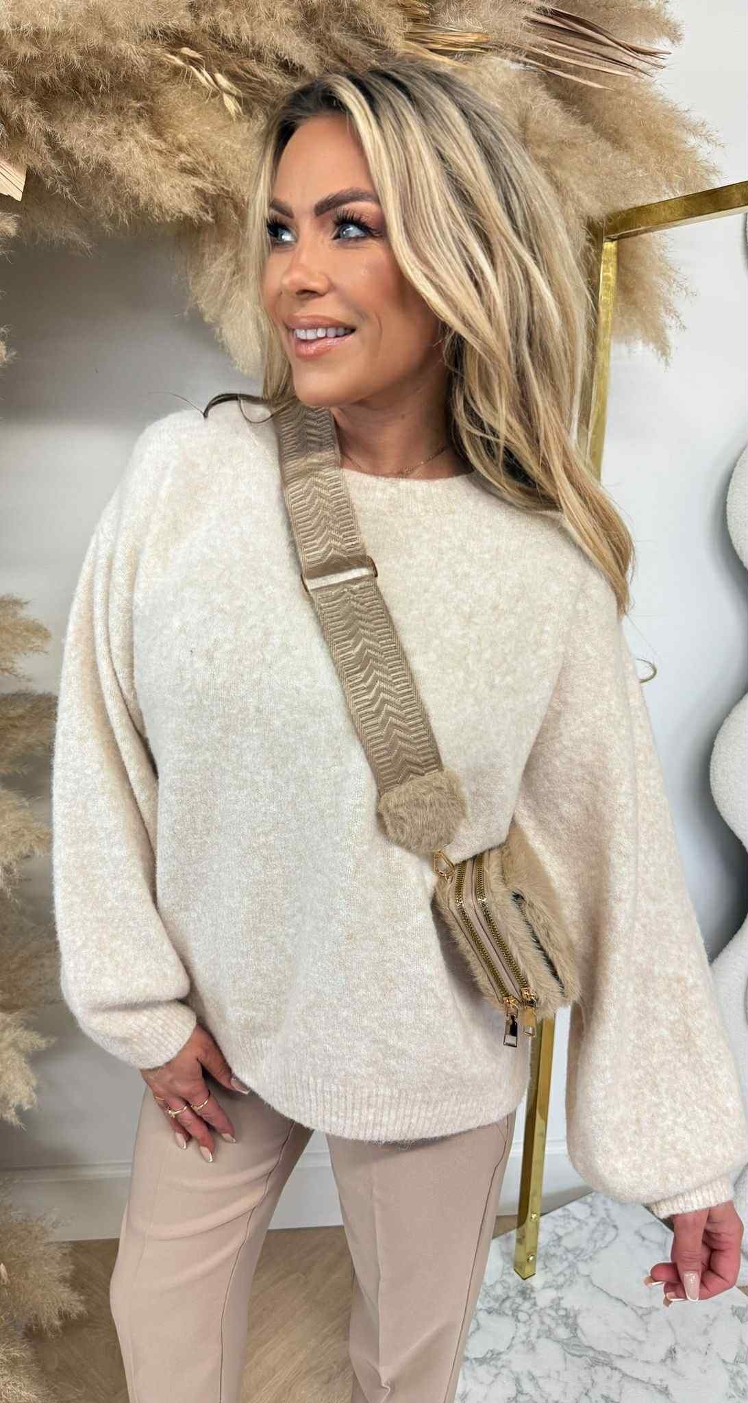 LOES BASIC SOFT SWEAT LIGHTBEIGE
