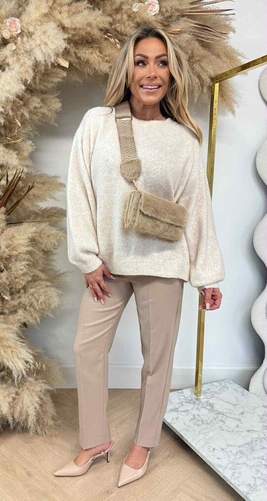 LOES BASIC SOFT SWEAT LIGHTBEIGE