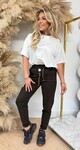 NEW YORK TEDDY TEKST T-SHIRT 7191 OFFWHITE/CHOCO