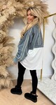 STREETWEAR BLOUSE 430 DENIM/WHITE