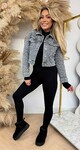 DESTROYED DENIM JACKET 978-3 LIGHTGREY