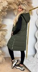 CISSY LONG BODYWARMER 8852 ARMYGREEN