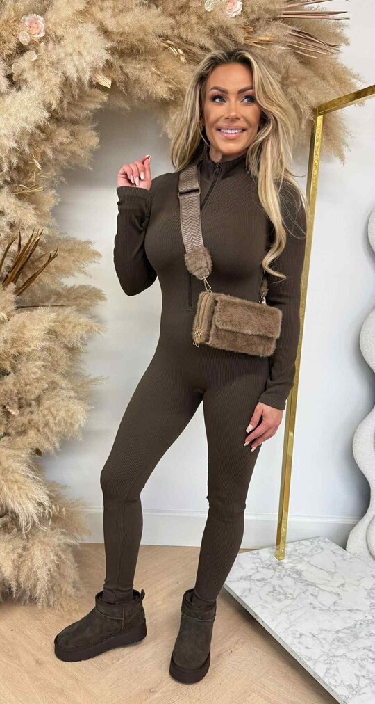 STRETCH RIB JUMPER 3250 CHOCO