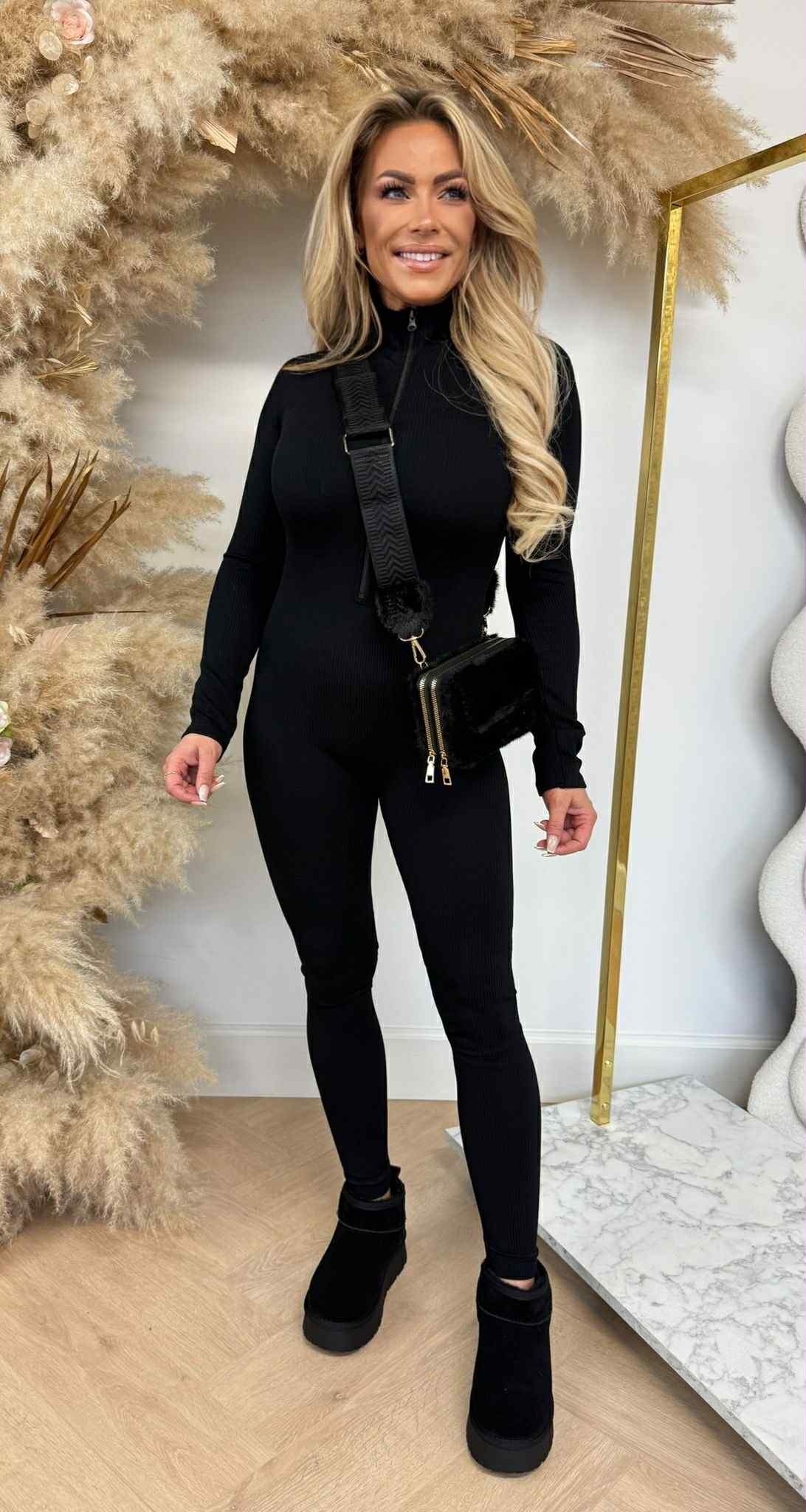STRETCH RIB JUMPER 3250 BLACK