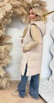 CISSY LONG BODYWARMER 8852 BEIGE