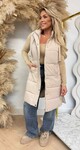 CISSY LONG BODYWARMER 8852 BEIGE