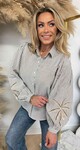 FLAMANT STRIPE BLOUSE 5214 BEIGE