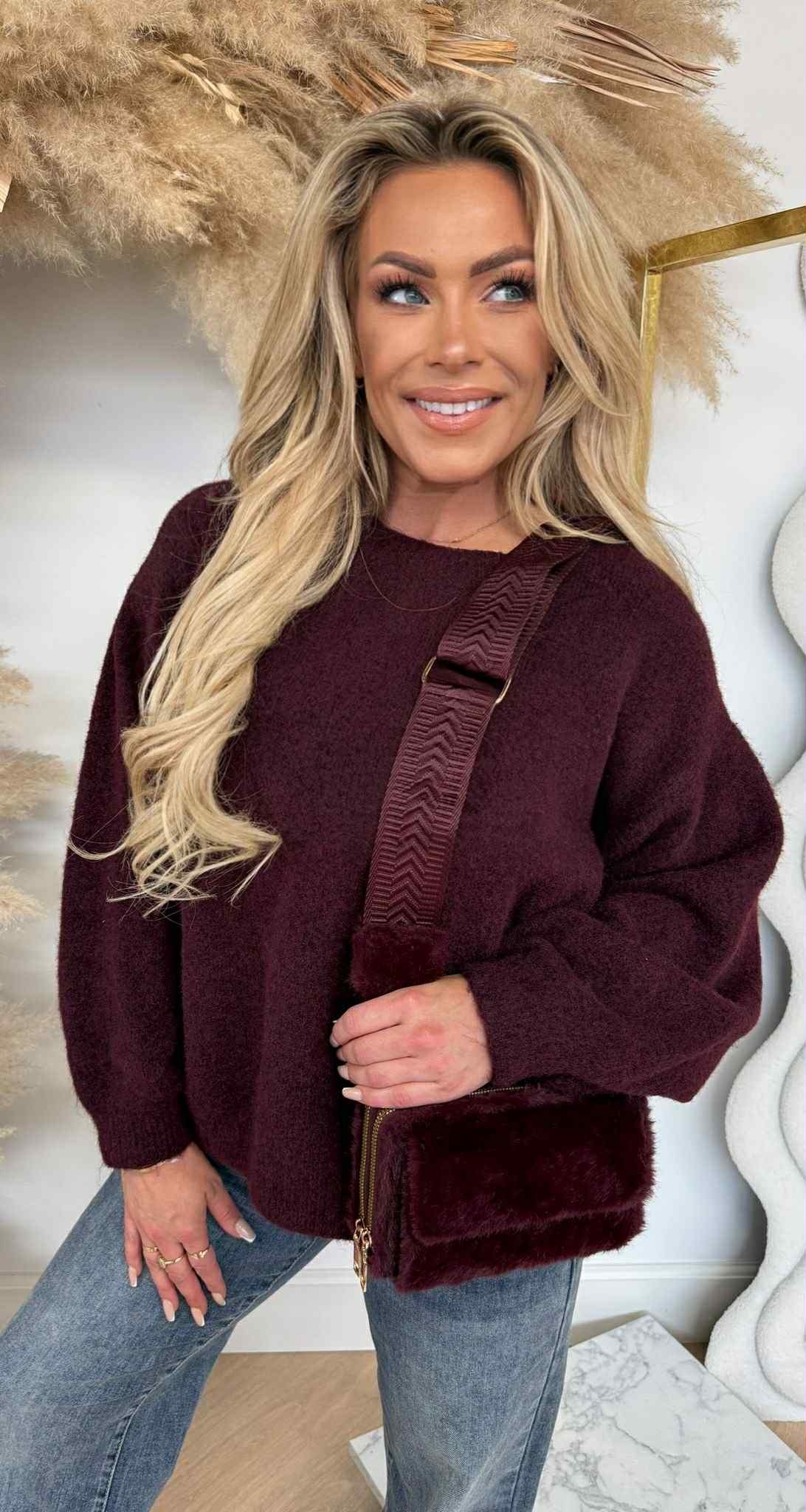 LOES BASIC SOFT SWEAT BORDEAUX