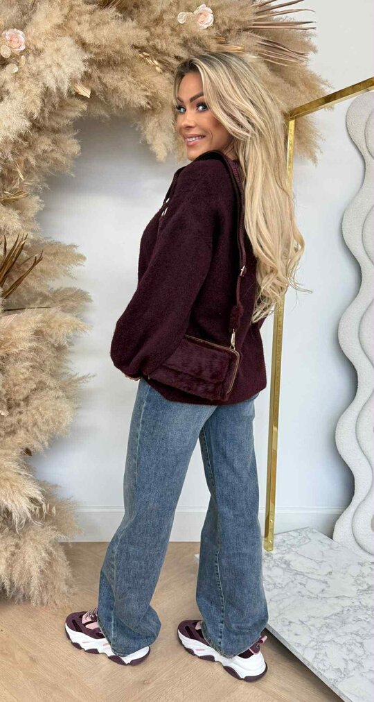 LOES BASIC SOFT SWEAT BORDEAUX