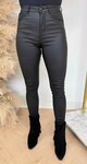 PUSH UP LEATHER LOOK PANTS P063 BLACK