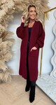 DIANNE KNITTED LOUNGE VEST BORDEAUX