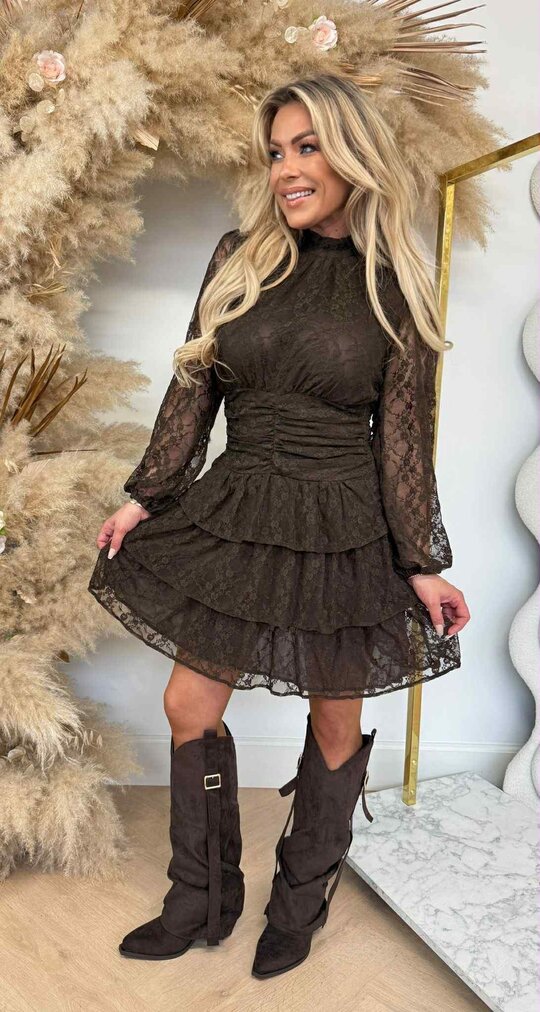 LACY PERFECT DRESS 5252/5339-44  CHOCO