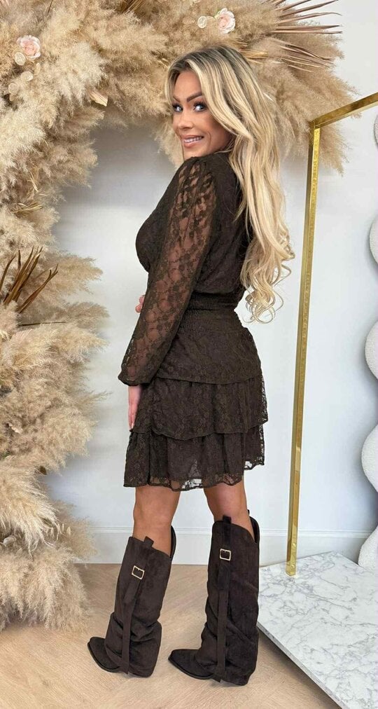 LACY PERFECT DRESS 5252/5339-44  CHOCO