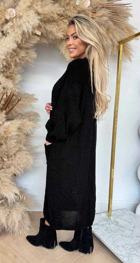 DIANNE KNITTED LOUNGE VEST BLACK