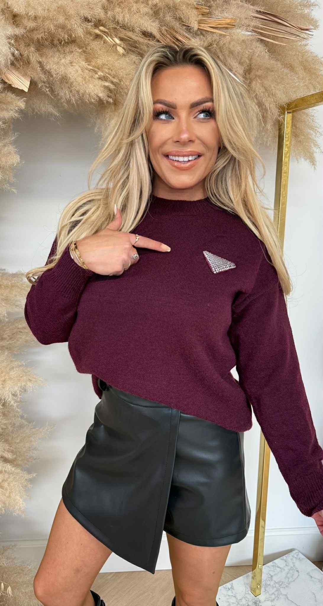 PRADY SWEAT AM747 BORDEAUX